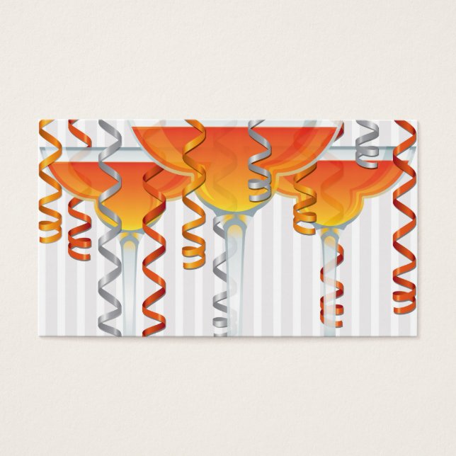 Orangefarbener Cocktail und Band (Vorderseite)