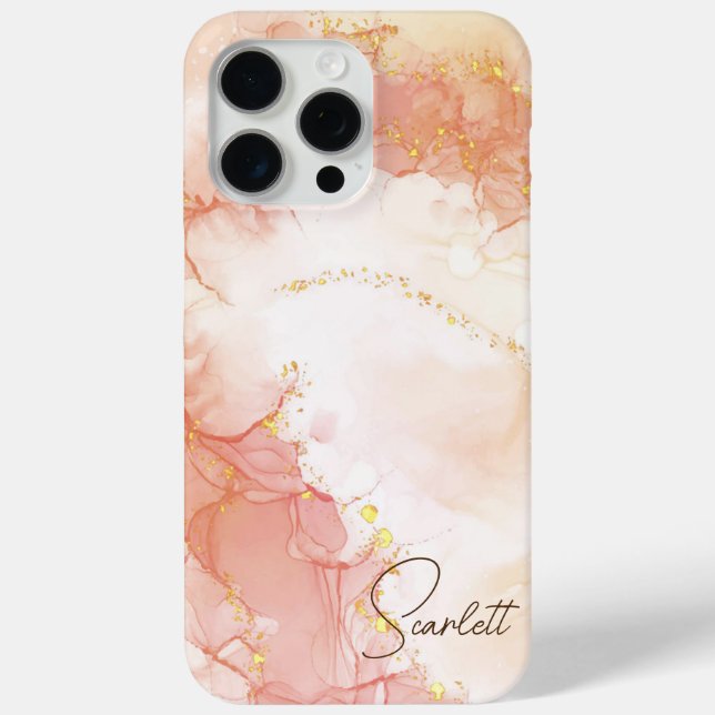 Orangefarbener Glitzer für Aquarellfarben Case-Mate iPhone Hülle (Rückseite)