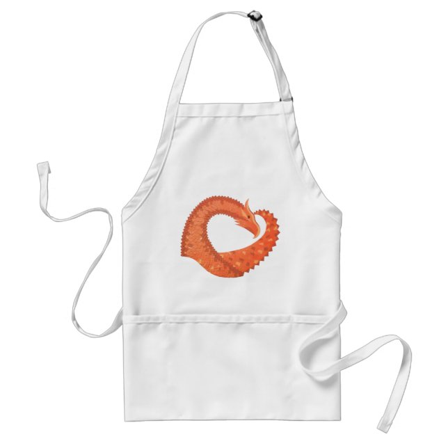 Orangefarbener Herzdrache Schürze (Vorne)