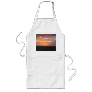 Orangefarbener Himmel Lange Schürze