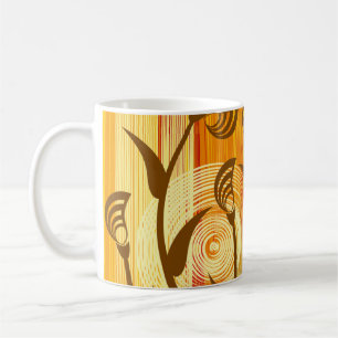 Orangefarbener Hintergrund Kaffeetasse