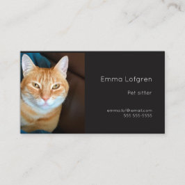 Orangefarbener Katzen-Sitzer Visitenkarte