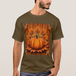 Orangefarbener Kürbisbraun-T - Shirt für Männer un