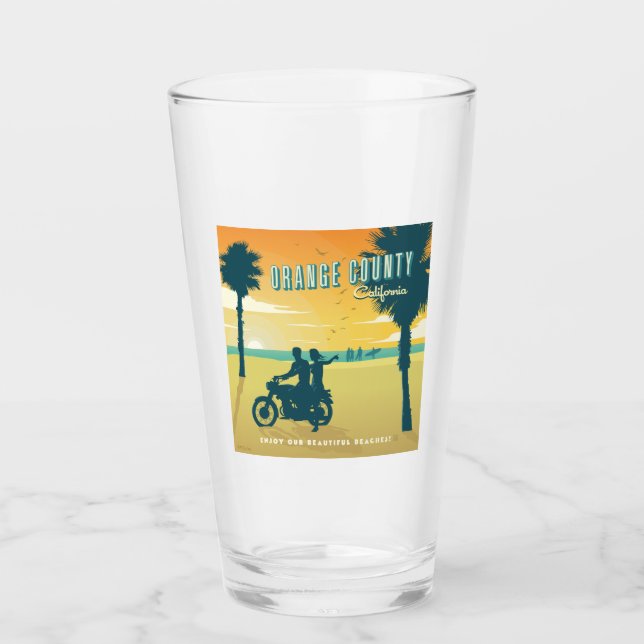Orangefarbener Landkreis, kalifornische Strände Glas (Vorderseite)