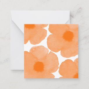 Orangefarbener Mohn 3 Mitteilungskarte