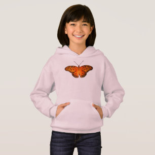 Orangefarbener Passionsschmetterling Hoodie