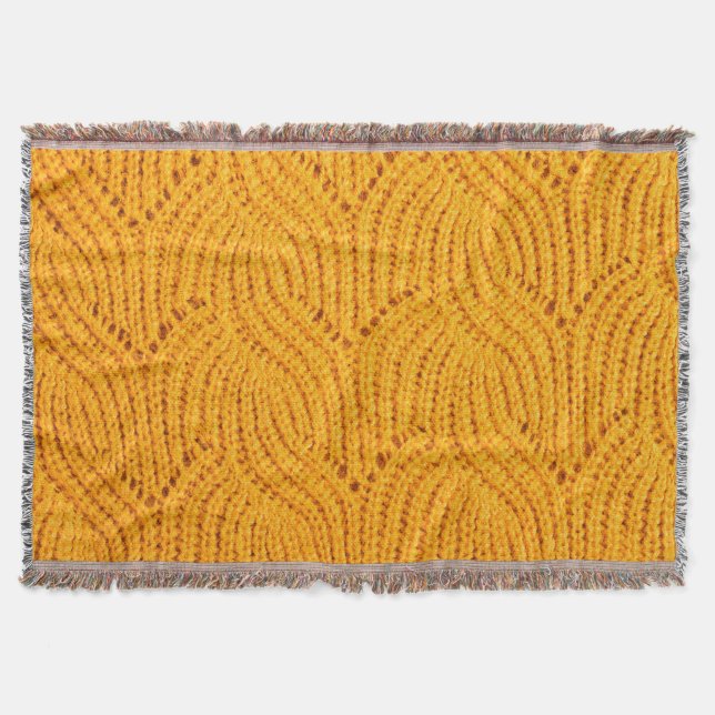 Orangefarbener Pullover, texturierter Hintergrund. Decke (Vorderseite)