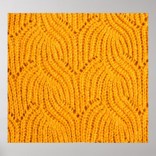 Orangefarbener Pullover, texturierter Hintergrund. Poster