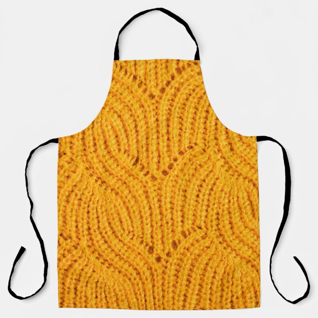 Orangefarbener Pullover, texturierter Hintergrund. Schürze (Vorderseite)