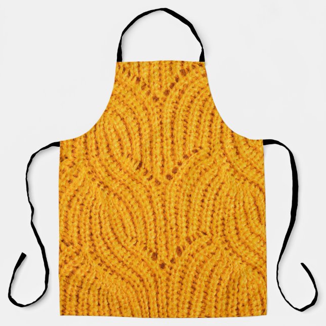 Orangefarbener Pullover, texturierter Hintergrund. Schürze (Vorderseite)