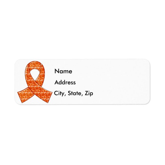 Orangefarbener Ribbon Nierenkrebs MS Leukämie (Vorne)