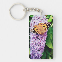 Orangefarbener Schmetterling Schlüsselanhänger