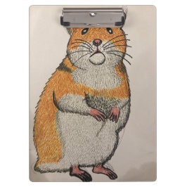 Orangefarbener syrischer Hamster Zwischenablage  Klemmbrett