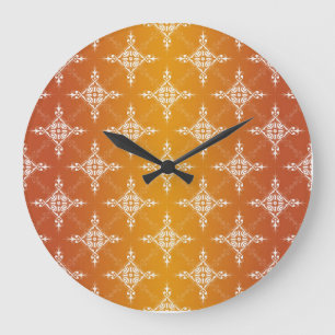 Orangefarbener und gelber Golddampfer Große Wanduhr