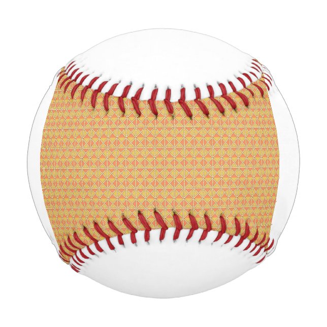 orangefarbener und gelber Hintergrund mit Muster Baseball (Vorderseite)