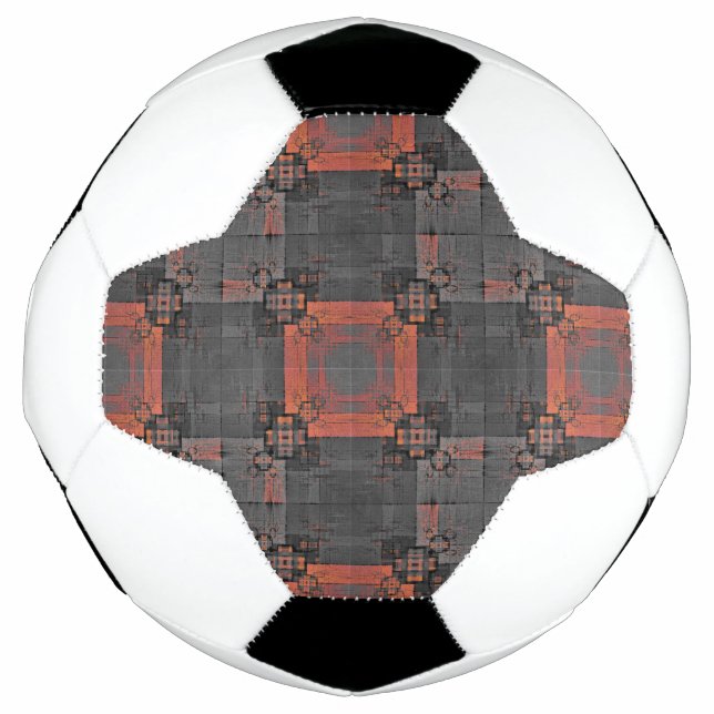 Orangefarbener und grauer Crossroads Fußball (Vorderseite)
