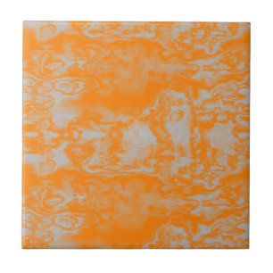 Orangefarbener und grauer Marmor Fliese