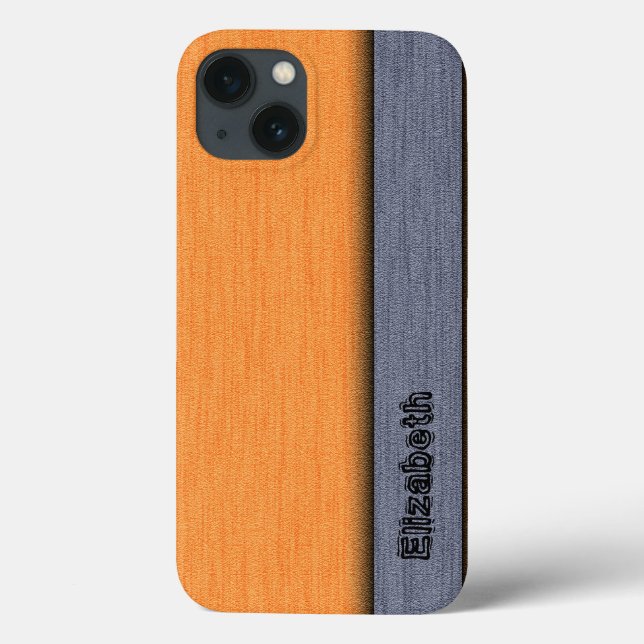 Orangefarbener und grauer moderner Hintergrund Case-Mate iPhone Hülle (Rückseite)