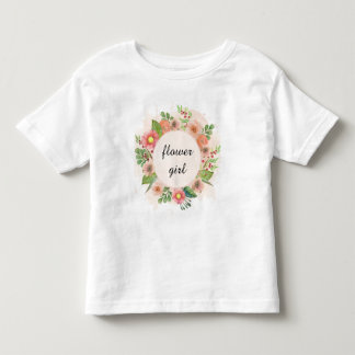 Orangefarbener Wasserfarbenkranz Kleinkind T-shirt