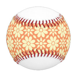orangefarbener weißer Hintergrund mit Muster Baseball