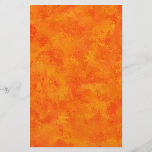 Orangefarbenes Abstraktes Muster Briefpapier (Vorderseite)