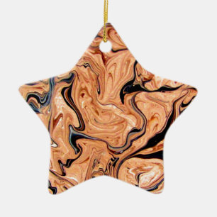 Orangefarbenes Abstraktes Muster, Hintergrund Keramik Ornament