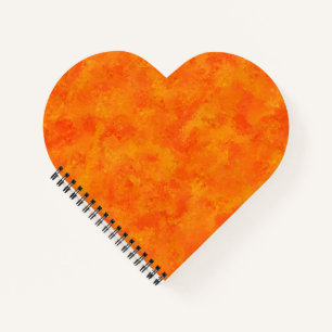 Orangefarbenes Abstraktes Muster Notizbuch
