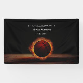 Orangefarbenes Basketballwochenende Party - Meiste Banner
