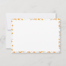 Orangefarbenes botanisches Muster