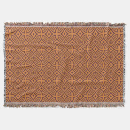 Orangefarbenes, braunes, abstraktes geometrisches  decke