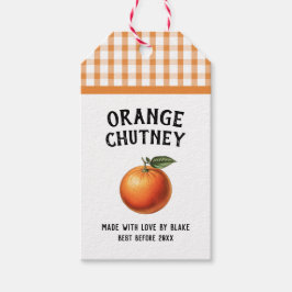 Orangefarbenes Chutney-Prägesiegel Geschenkanhänger