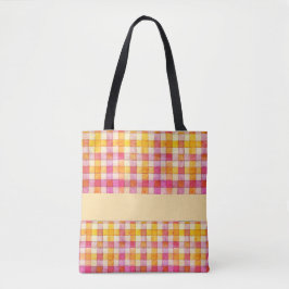Orangefarbenes Creme Shopping Tosack Tasche