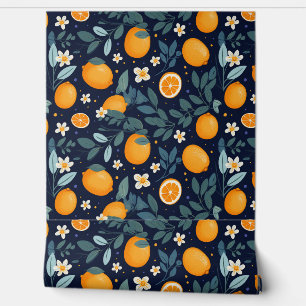 Orangefarbenes Delight Muster Tapete