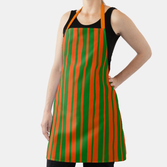 Orangefarbenes Design der Streifen Schürze (Von Creator hochgeladen)