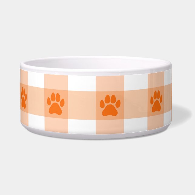 Orangefarbenes Druckmuster - Niedliches Pet Lover  Napf (Vorderseite)