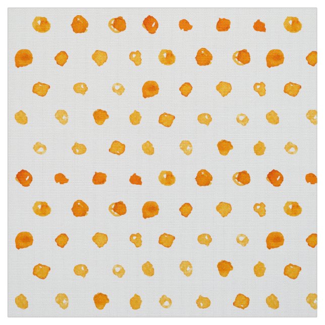 Orangefarbenes gelbes Punktmuster Stoff (Muster)