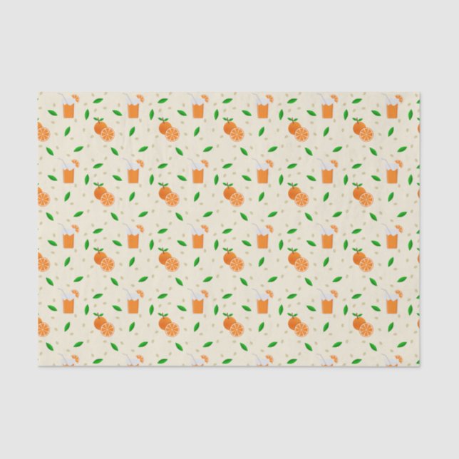 Orangefarbenes Geschenkpapier Seidenpapier (Vorderseite)