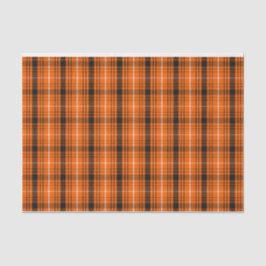 Orangefarbenes Kariertes Muster Seidenpapier