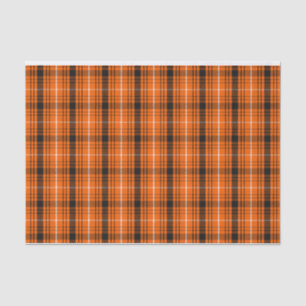 Orangefarbenes Kariertes Muster Seidenpapier