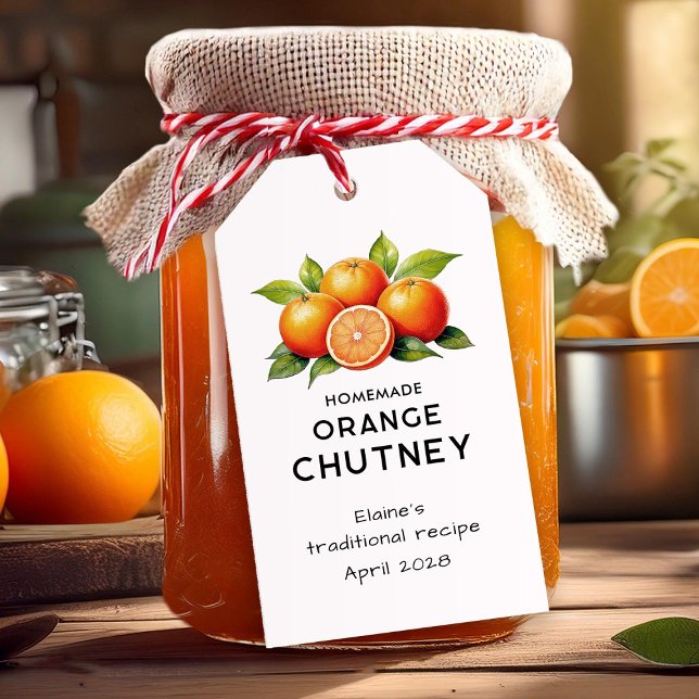 Orangefarbenes Küchenschild Geschenkanhänger (Von Creator hochgeladen)