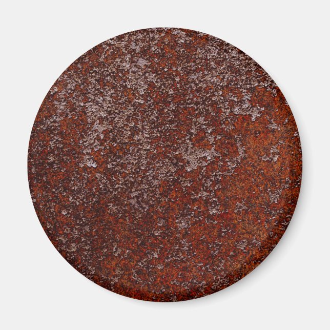 Orangefarbenes Kupfer-Rusted-Metall-Textur Magnet (Vorne)