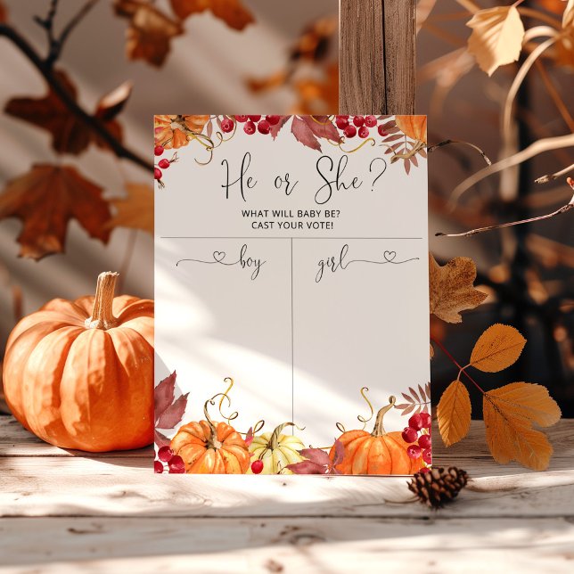 Orangefarbenes Kürbisgeschlecht zeigt Boy- oder Gi Poster (Von Creator hochgeladen)