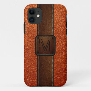 Orangefarbenes Leder-Look Case-Mate iPhone Hülle