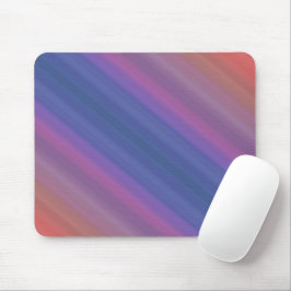 Orangefarbenes Lila und blaues Diagonalstreifen-Mu Mousepad