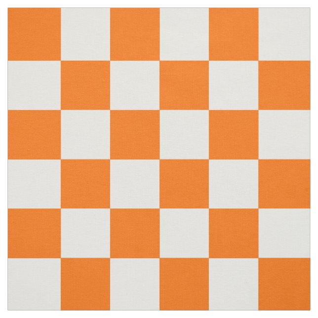 Orangefarbenes Muster eines Karos Stoff (Muster)
