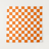 Orangefarbenes Muster eines Karos