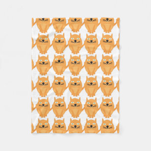 Orangefarbenes Muster Fleecedecke