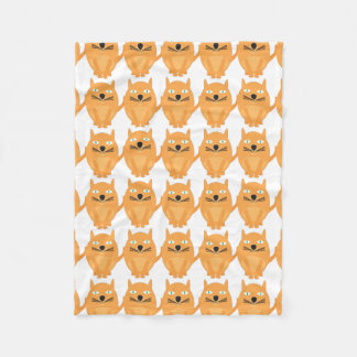 Orangefarbenes Muster Fleecedecke