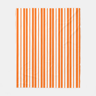 Orangefarbenes Muster für vertikale Streifen Fleecedecke