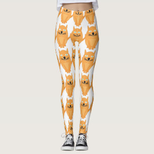 Orangefarbenes Muster Leggings